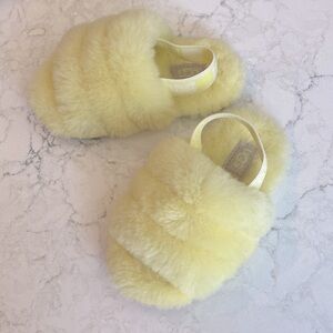Ugg Fluff Yeah Slide Toddler 8 Slipper Yellow Kids